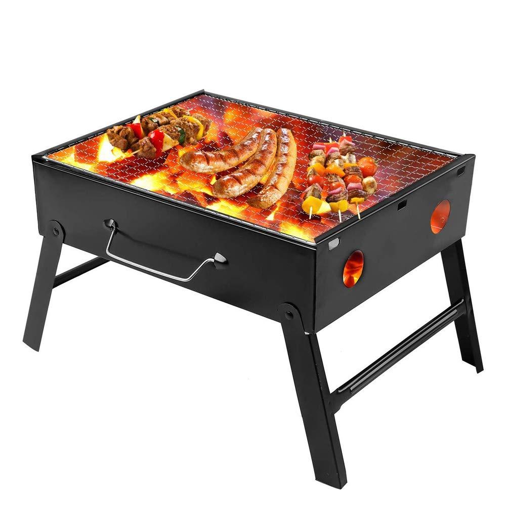 126 Folding Barbeque Charcoal Grill Oven (Black Carbon Steel)